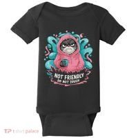 Sarcastic Loner Introvert Clothing Not Friendly Do Not Touch Baby Bodysuit thumb 0