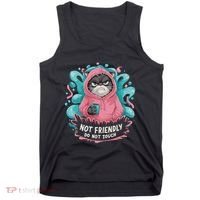 Sarcastic Loner Introvert Clothing Not Friendly Do Not Touch Tank Top thumb 0