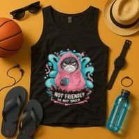 Sarcastic Loner Introvert Clothing Not Friendly Do Not Touch Tank Top thumb 4