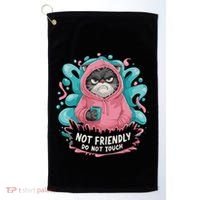 Sarcastic Loner Introvert Clothing Not Friendly Do Not Touch Golf Towel thumb 0