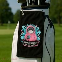 Sarcastic Loner Introvert Clothing Not Friendly Do Not Touch Golf Towel thumb 2