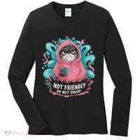 Sarcastic Loner Introvert Clothing Not Friendly Do Not Touch Women's Long Sleeve Shirt thumb 0