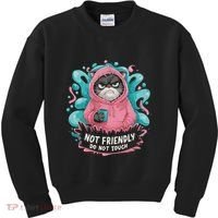 Sarcastic Loner Introvert Clothing Not Friendly Do Not Touch Kids Sweatshirt thumb 0