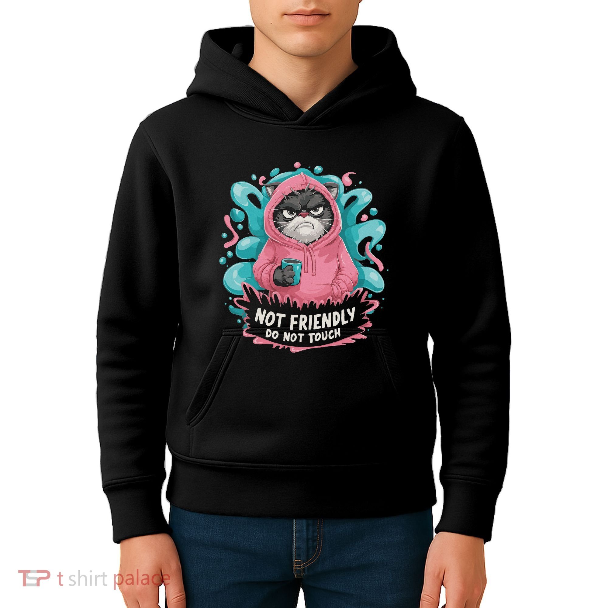 Sarcastic Loner Introvert Clothing Not Friendly Do Not Touch Kids Hoodie