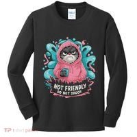 Sarcastic Loner Introvert Clothing Not Friendly Do Not Touch Kids Long Sleeve Shirt thumb 0