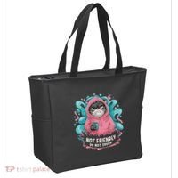 Sarcastic Loner Introvert Clothing Not Friendly Do Not Touch Tote Bag thumb 2