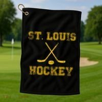 St. Louis Ice Hockey Sticks State Outile Stl Golf Towel thumb 1