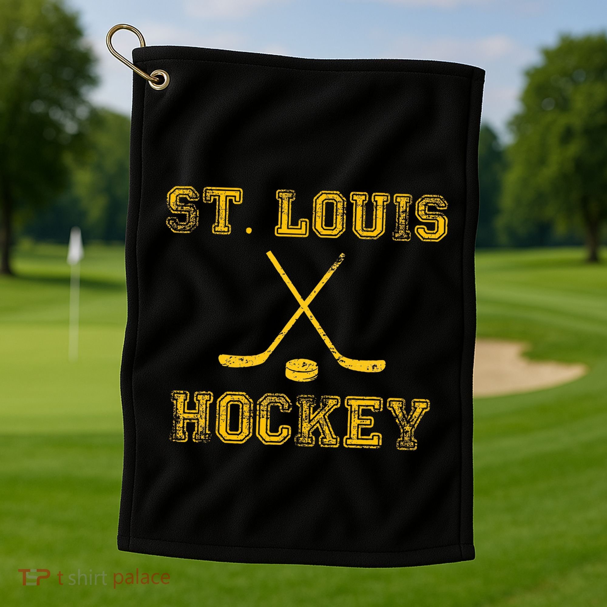 St. Louis Ice Hockey Sticks State Outile Stl Golf Towel
