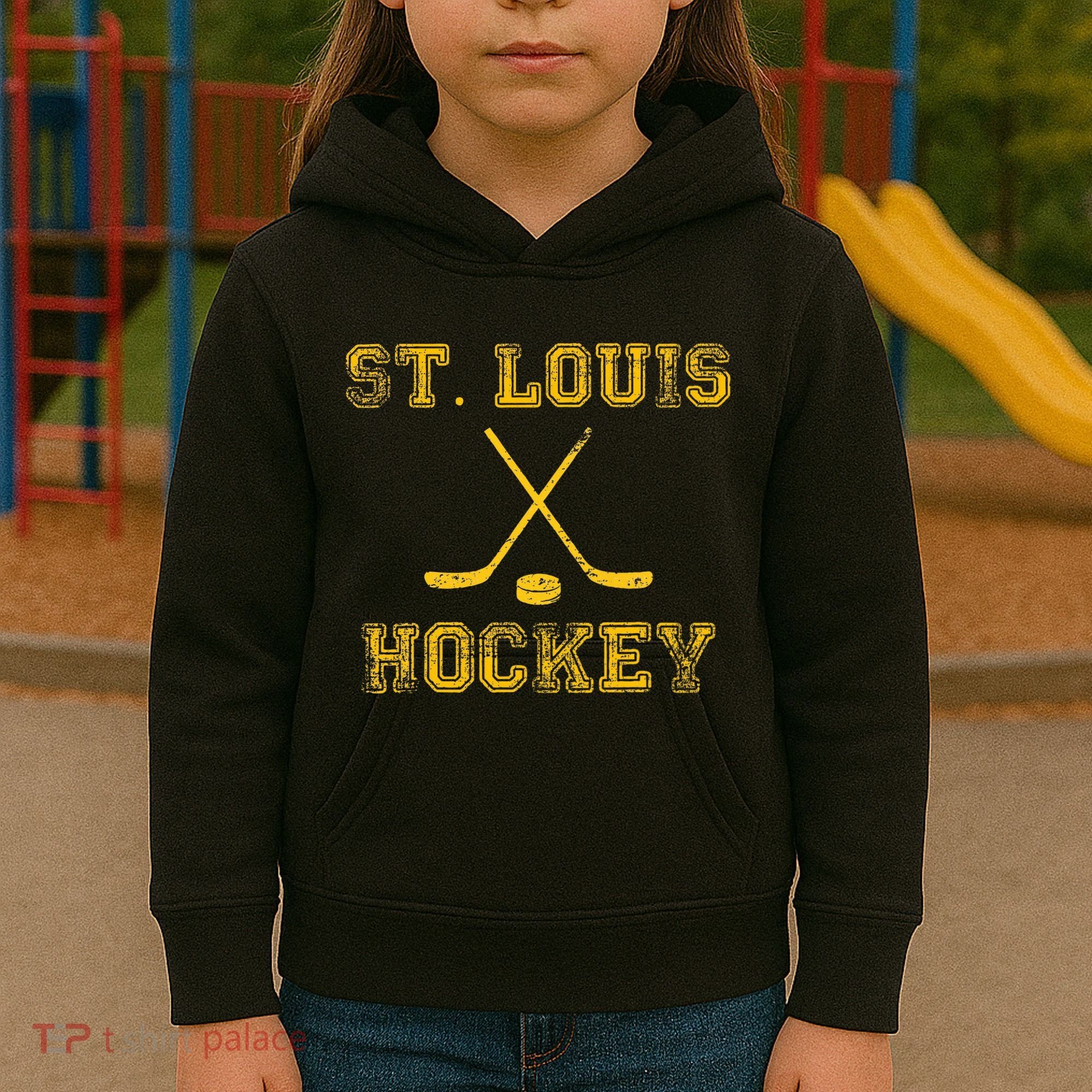 St. Louis Ice Hockey Sticks State Outile Stl Kids Hoodie