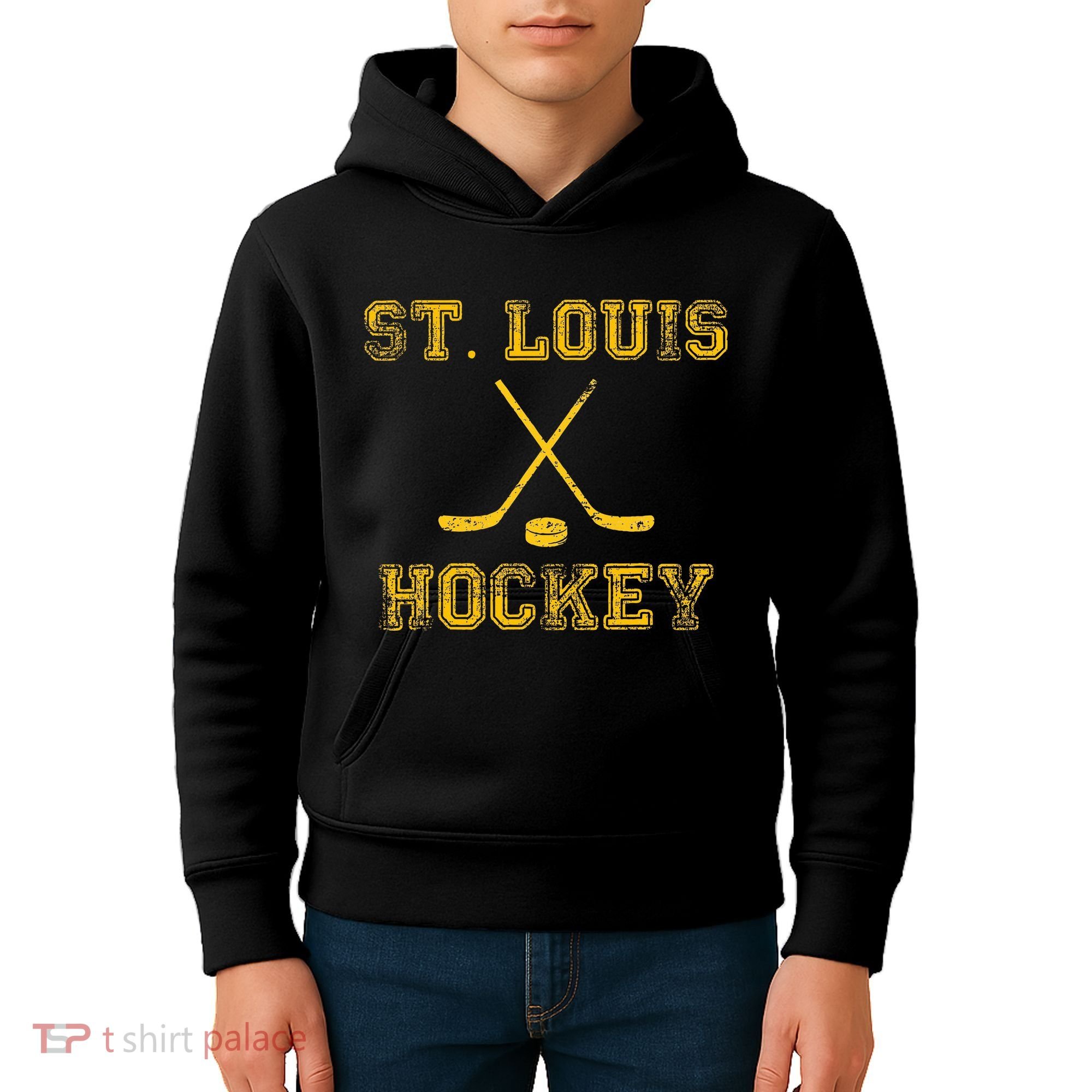 St. Louis Ice Hockey Sticks State Outile Stl Kids Hoodie