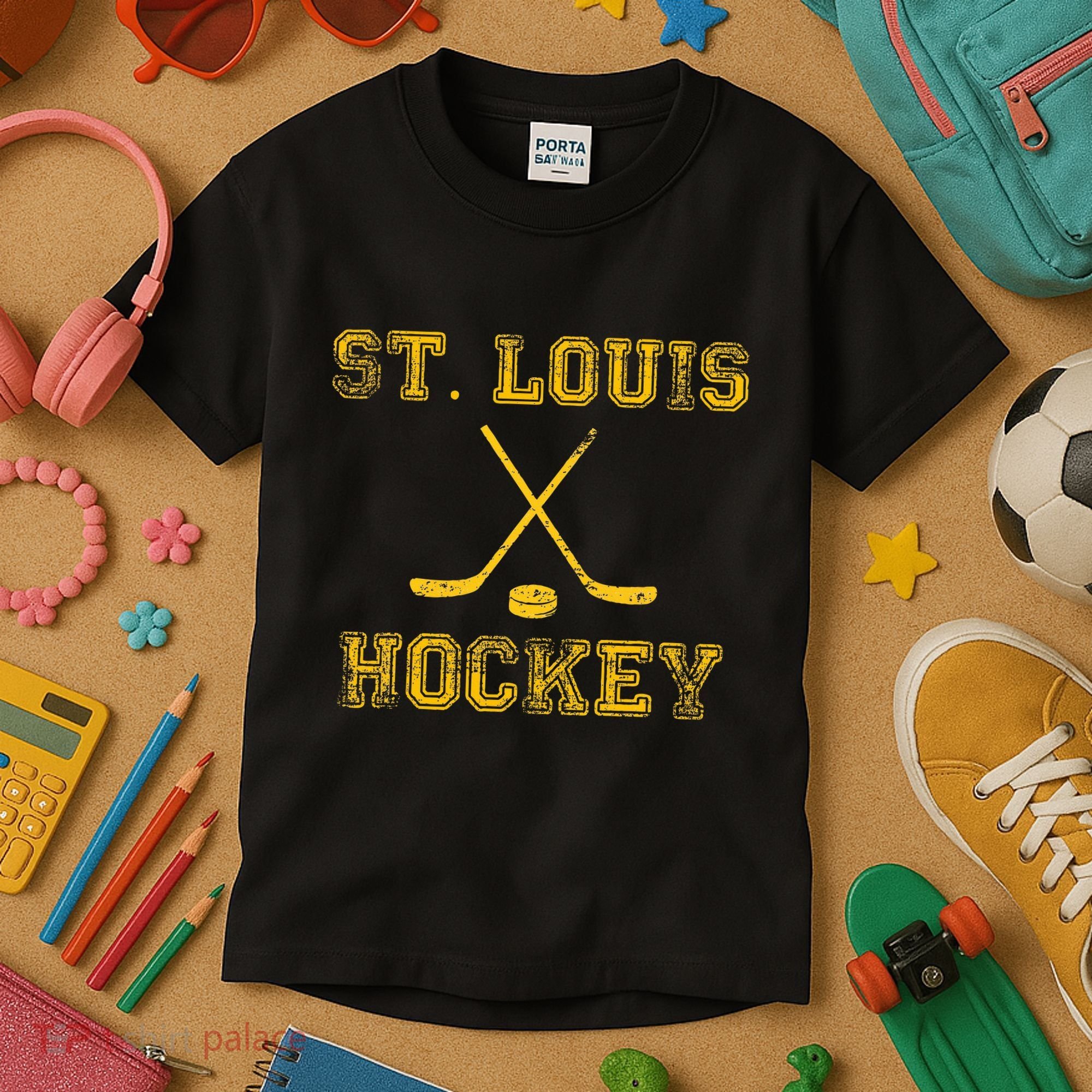 St. Louis Ice Hockey Sticks State Outile Stl Kids T-Shirt