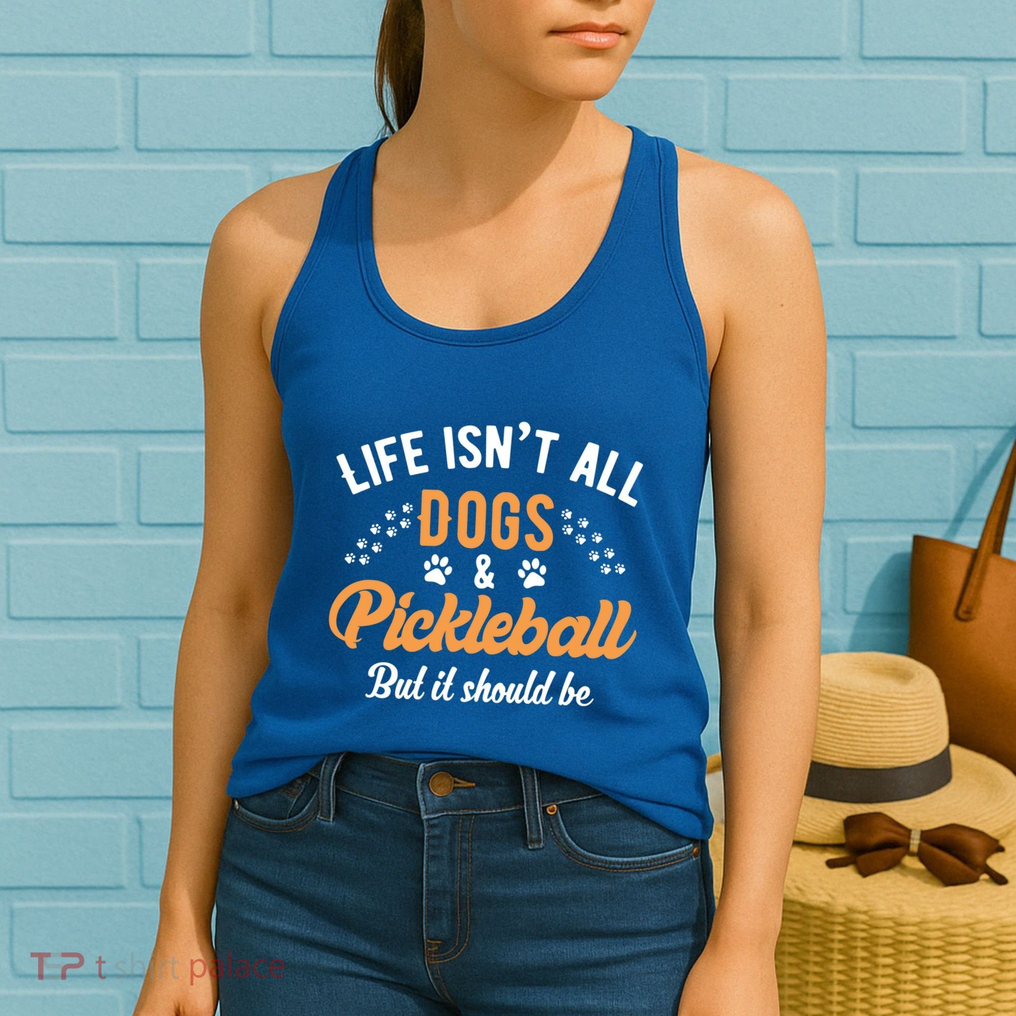 S Life IsnT All Dogs And Pickleball Player Gift Women's Tank Top