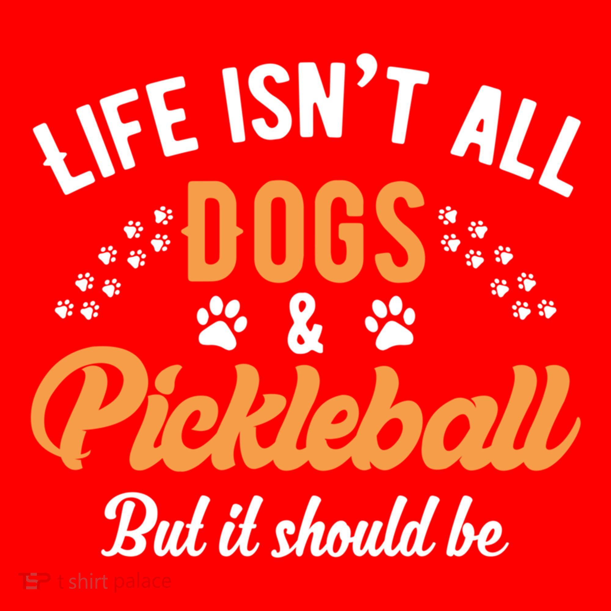 S Life IsnT All Dogs And Pickleball Player Gift Santa Hat