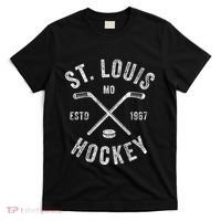 St. Louis Ice Hockey Crossed Sticks T-Shirt thumb 0