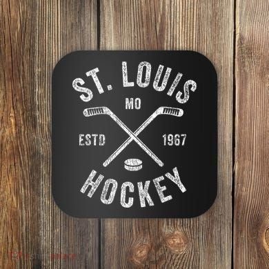St. Louis Ice Hockey Crossed Sticks Coaster