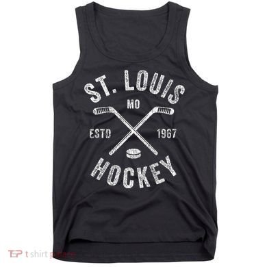 St. Louis Ice Hockey Crossed Sticks Tank Top