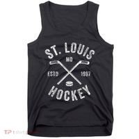St. Louis Ice Hockey Crossed Sticks Tank Top thumb 0