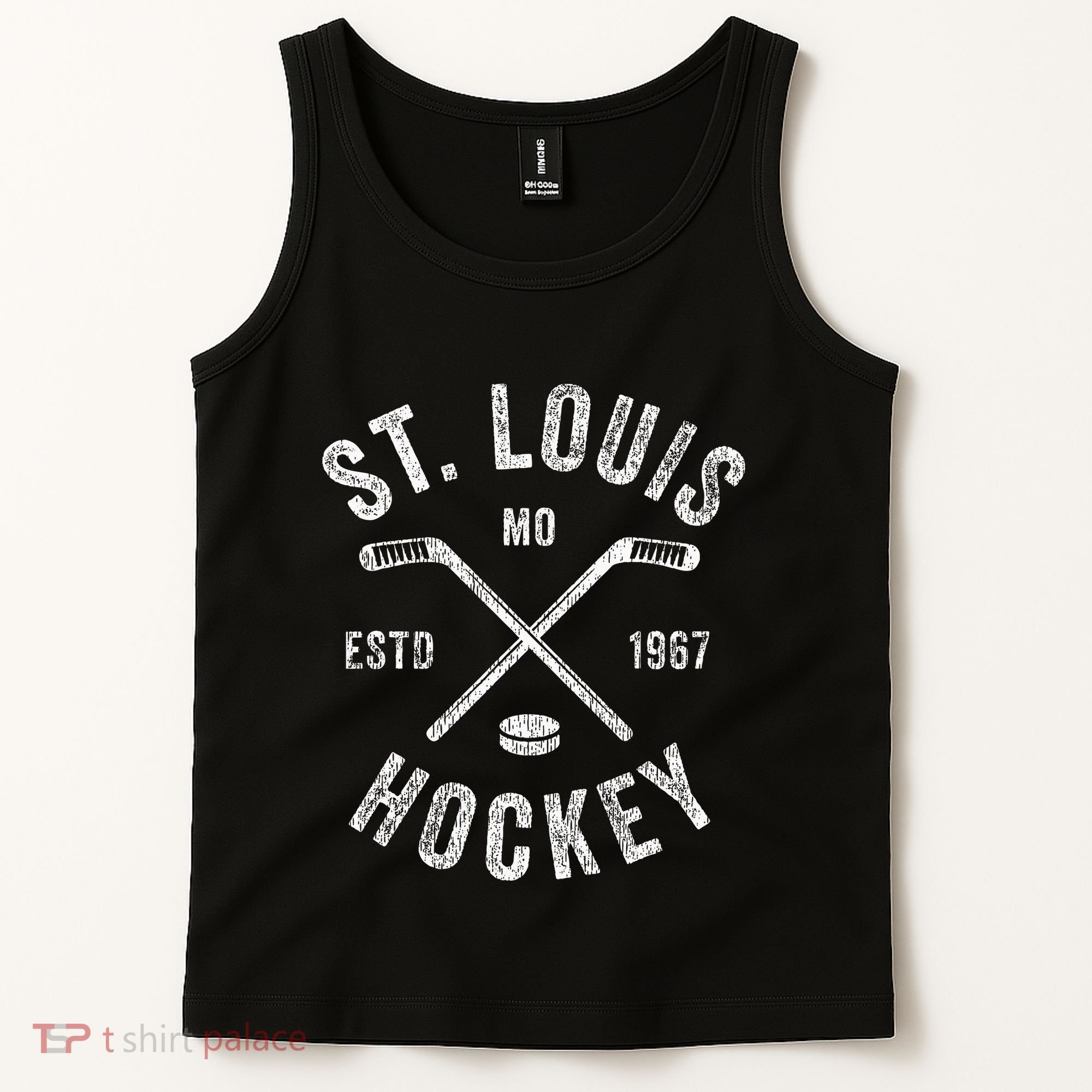 St. Louis Ice Hockey Crossed Sticks Tank Top