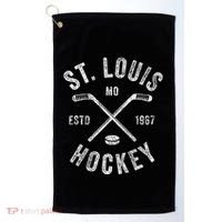 St. Louis Ice Hockey Crossed Sticks Golf Towel thumb 0