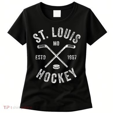 St. Louis Ice Hockey Crossed Sticks Women's T-Shirt