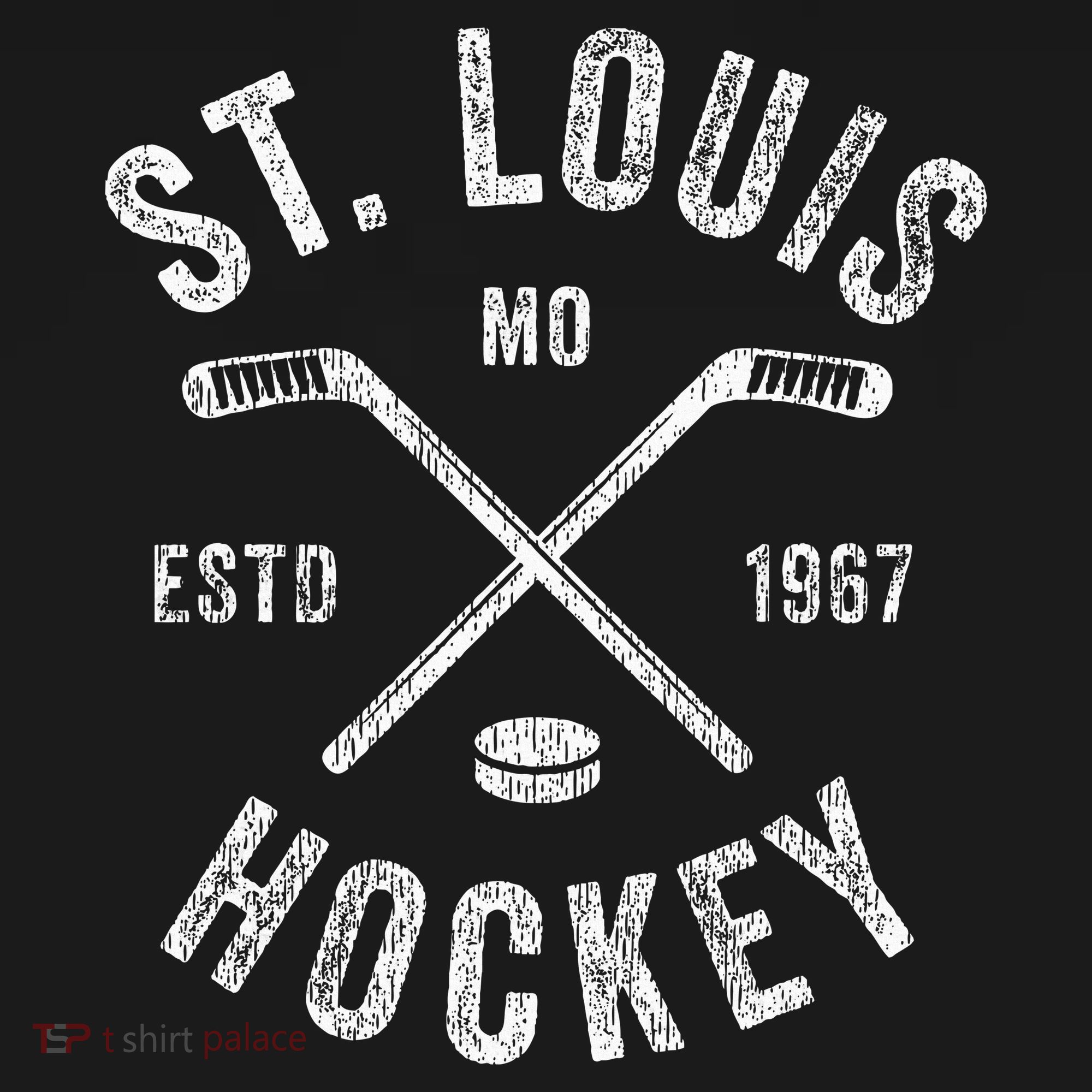 St. Louis Ice Hockey Crossed Sticks Women's T-Shirt
