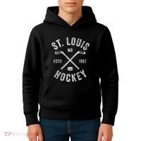St. Louis Ice Hockey Crossed Sticks Kids Hoodie thumb 4