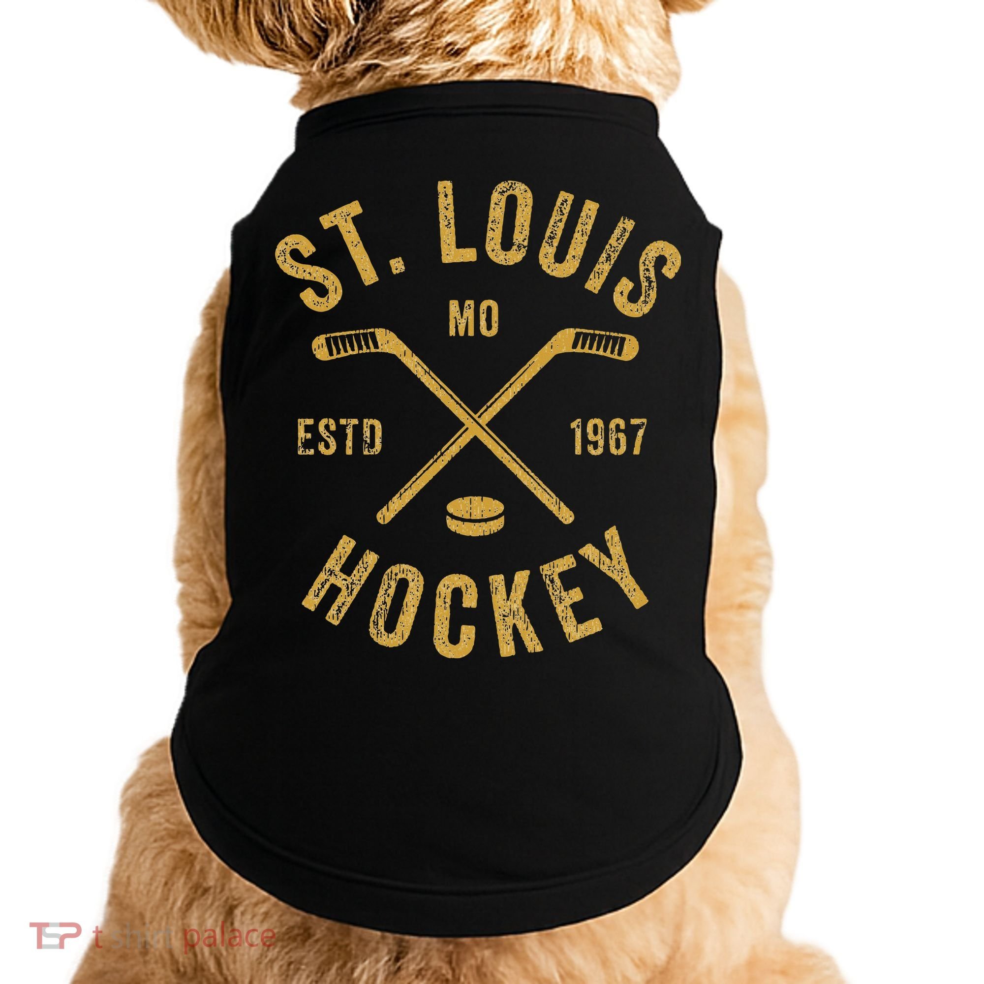 St. Louis Ice Hockey Hoodie crossed Sticks Doggie Tank