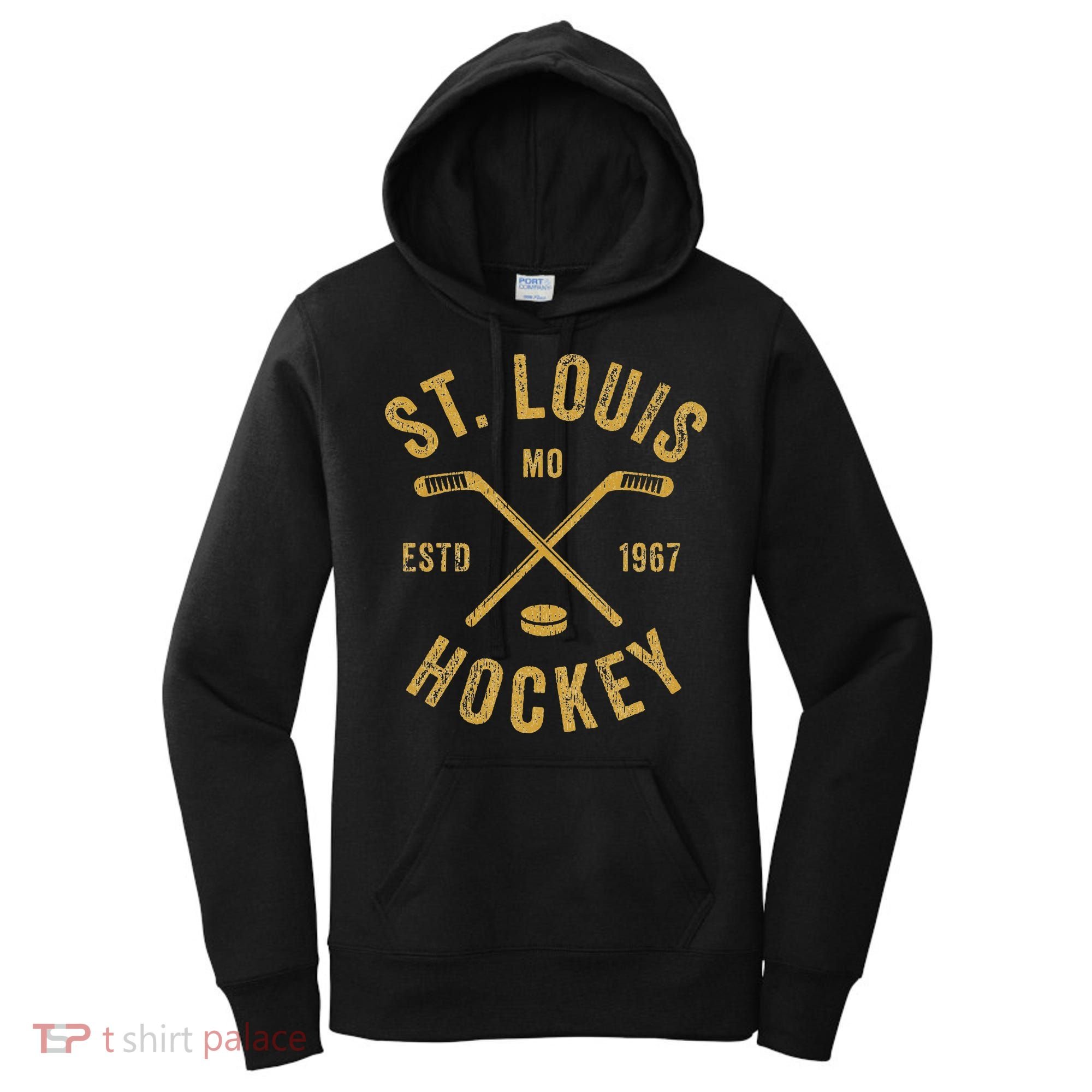 St. Louis Ice Hockey Hoodie crossed Sticks Women's Hoodie