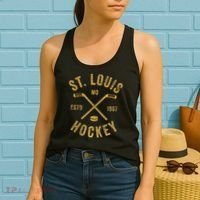 St. Louis Ice Hockey Hoodie crossed Sticks Women's Tank Top thumb 2