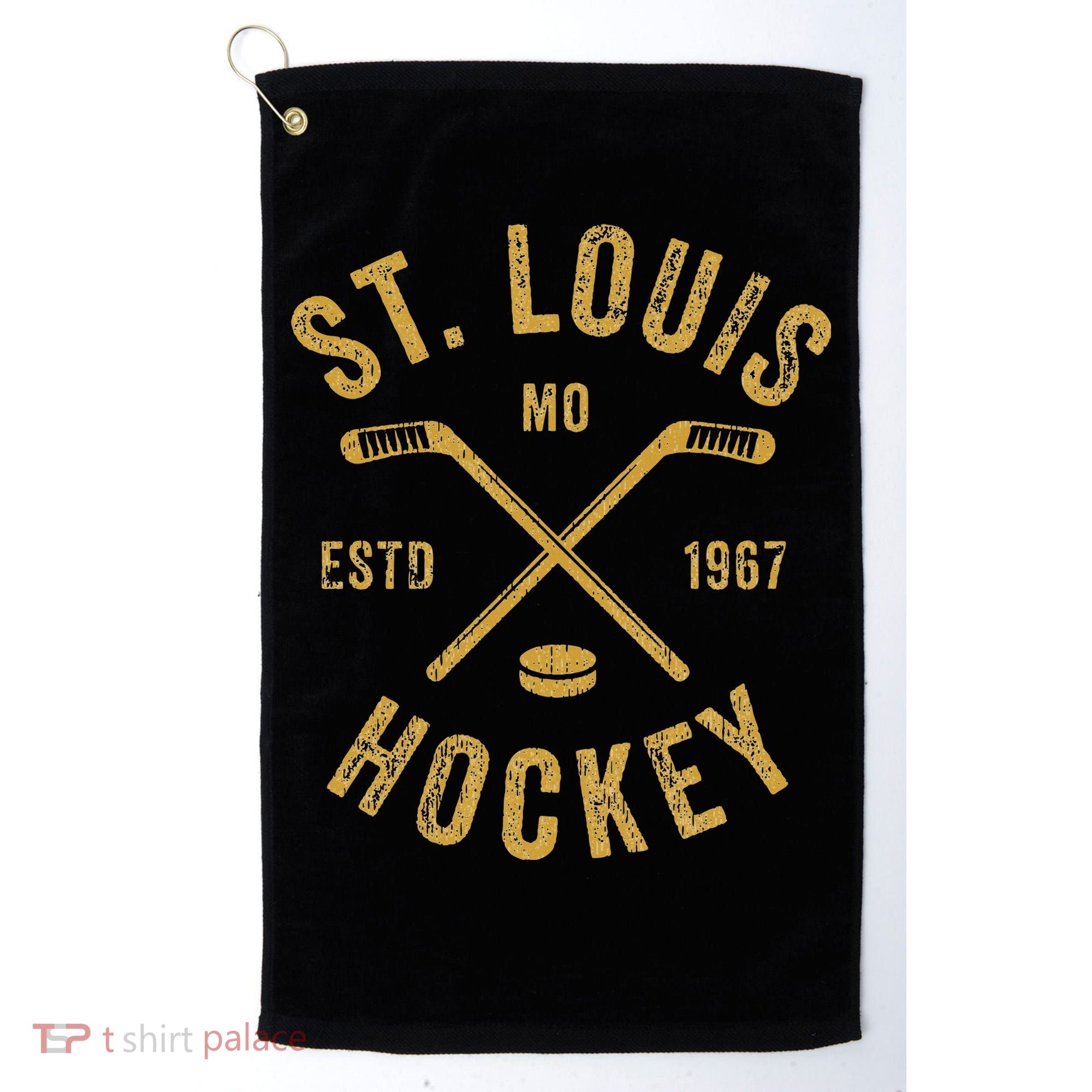 St. Louis Ice Hockey Hoodie crossed Sticks Golf Towel