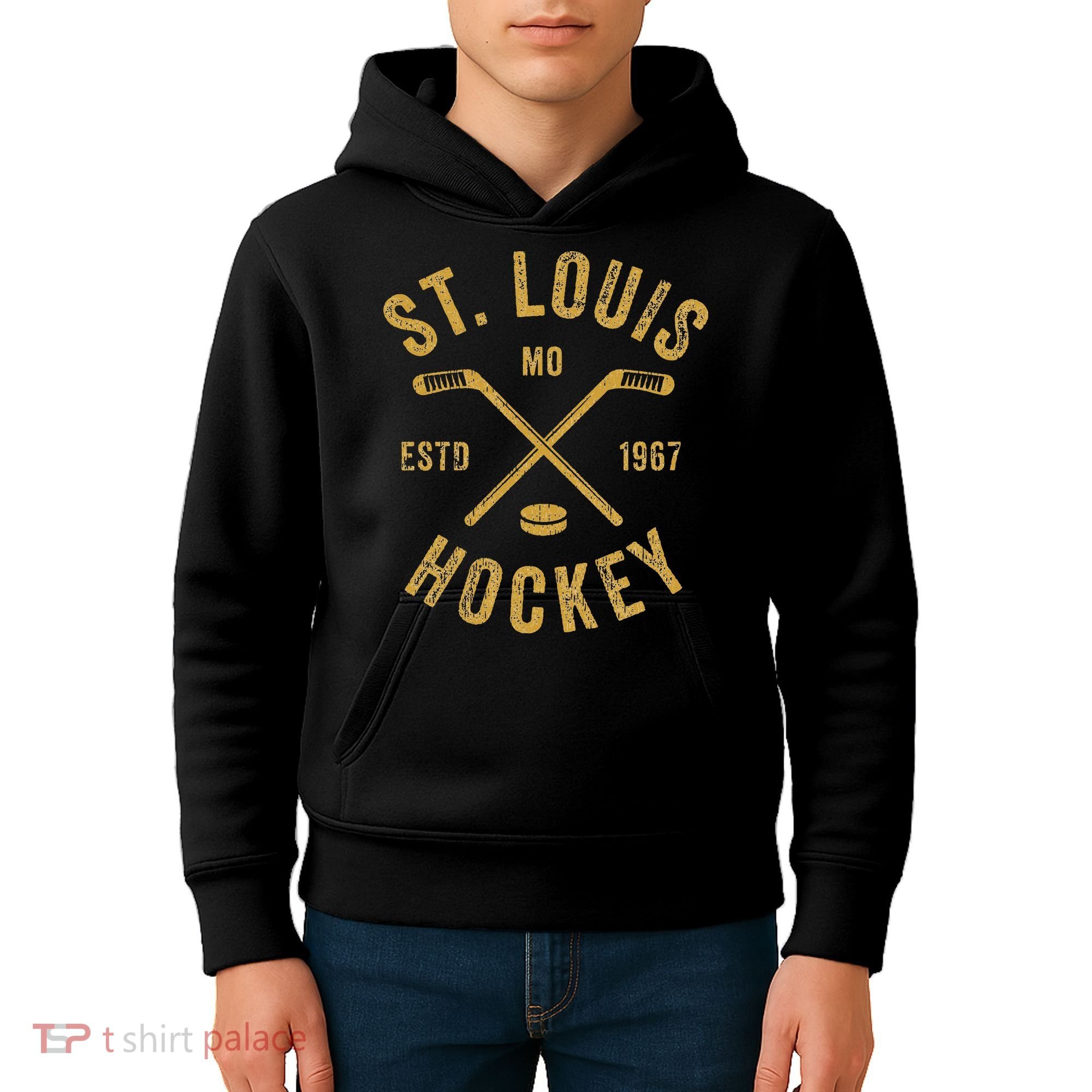St. Louis Ice Hockey Hoodie crossed Sticks Kids Hoodie