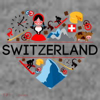 SWITZERLAND LOVE | | Illustrated Swiss Symbol, Alpine Toddler Hoodie thumb 2