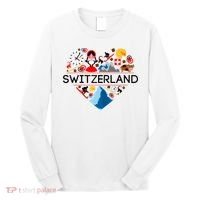 SWITZERLAND LOVE | | Illustrated Swiss Symbol, Alpine Long Sleeve Shirt thumb 0