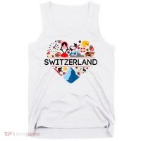 SWITZERLAND LOVE | | Illustrated Swiss Symbol, Alpine Tank Top thumb 0