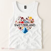 SWITZERLAND LOVE | | Illustrated Swiss Symbol, Alpine Tank Top thumb 2