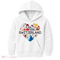 SWITZERLAND LOVE | | Illustrated Swiss Symbol, Alpine Kids Hoodie thumb 0