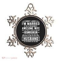 Sorry Ladies Im Married Funny Quote To A Freaking Awesome Cool Gift Ornament thumb 0