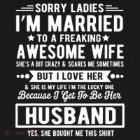 Sorry Ladies Im Married Funny Quote To A Freaking Awesome Cool Gift Ornament thumb 1