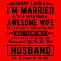 Sorry Ladies Im Married Funny Quote To A Freaking Awesome Cool Gift Santa Hat thumb 1
