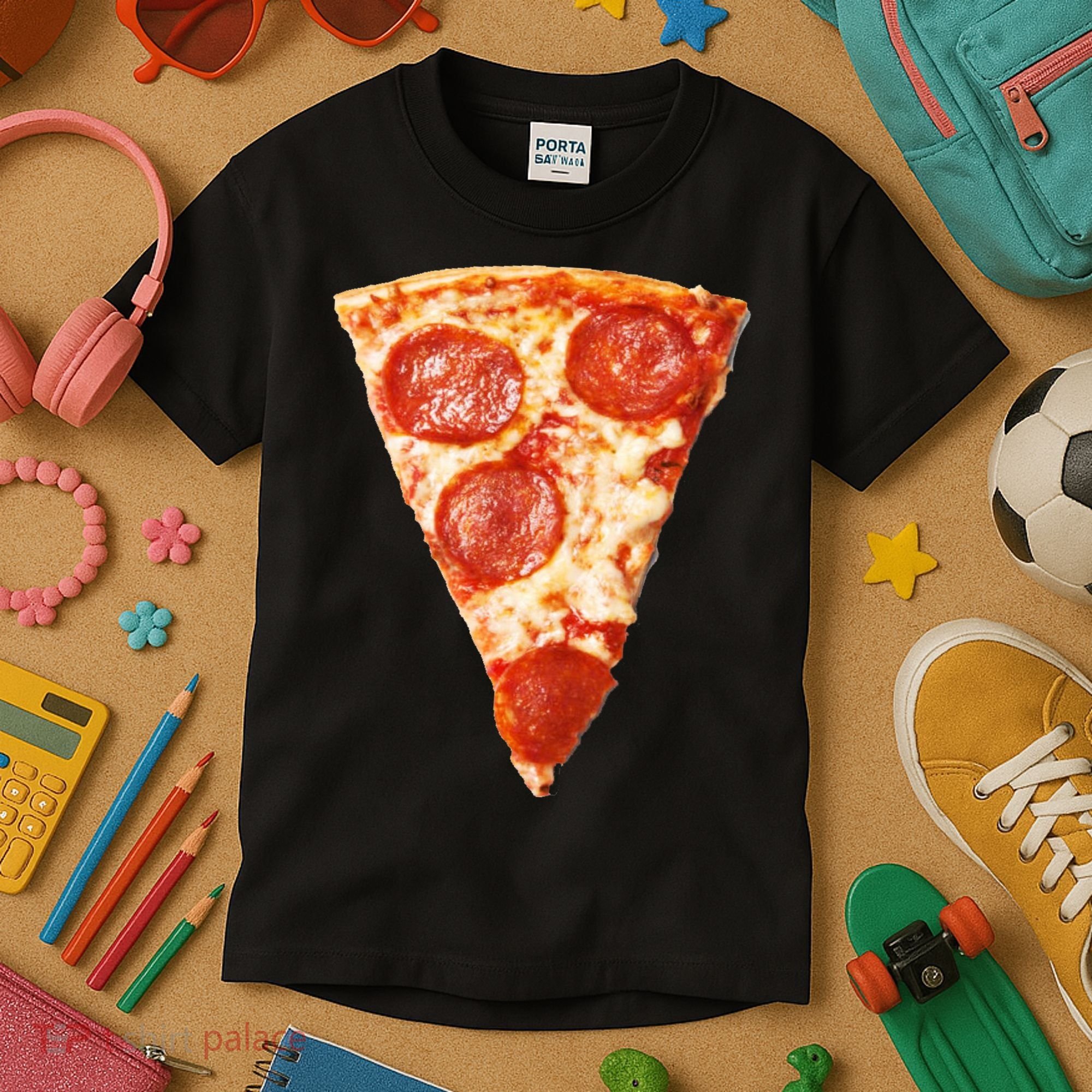 Slice Of Pepperoni Pizza Kids T-Shirt