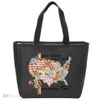 She Loves Jesus And America Too Usa Map Tote Bag thumb 0
