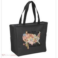 She Loves Jesus And America Too Usa Map Tote Bag thumb 2