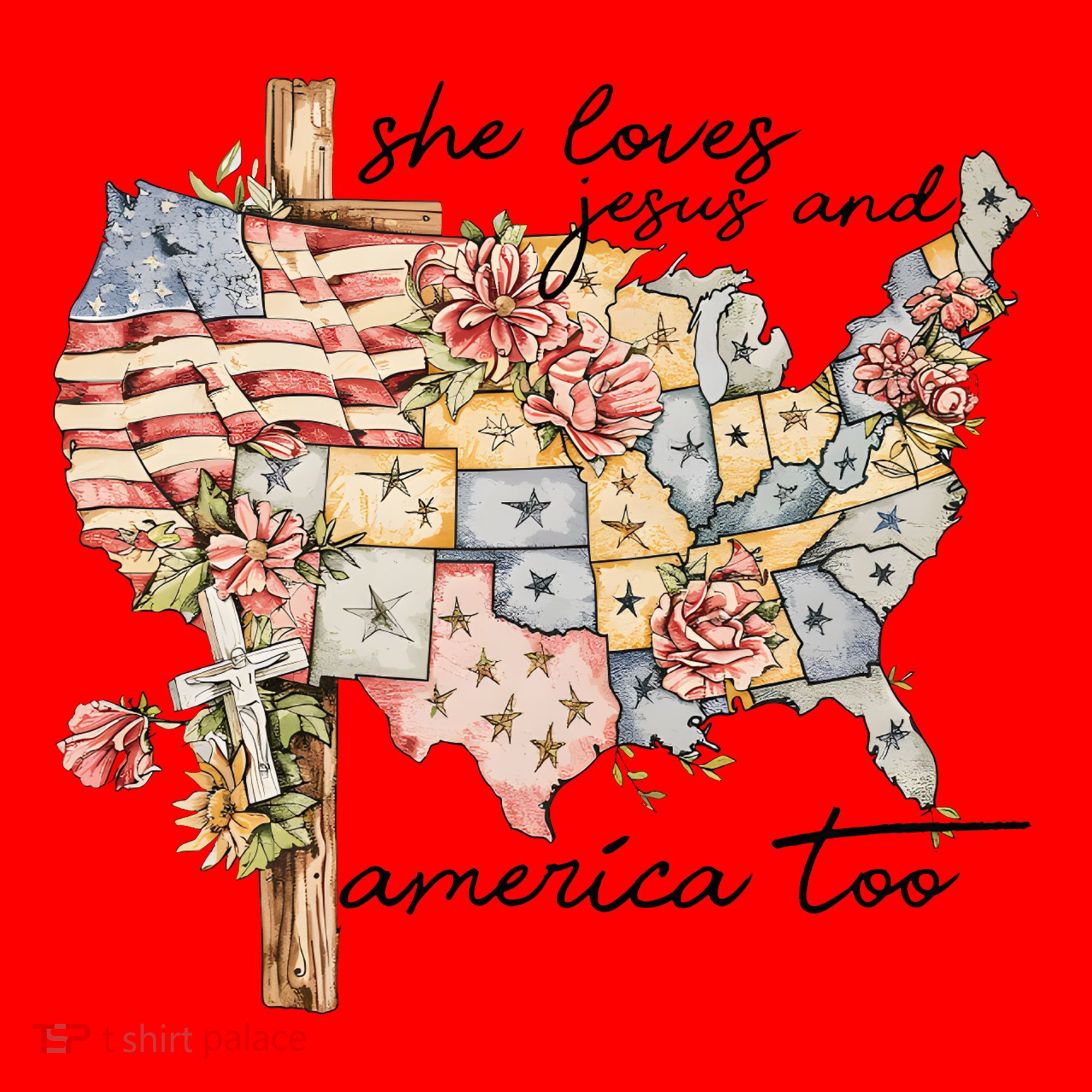 She Loves Jesus And America Too Usa Map Santa Hat