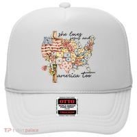 She Loves Jesus And America Too Usa Map Hat thumb 0