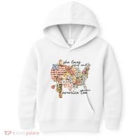 She Loves Jesus And America Too Usa Map Kids Hoodie thumb 0
