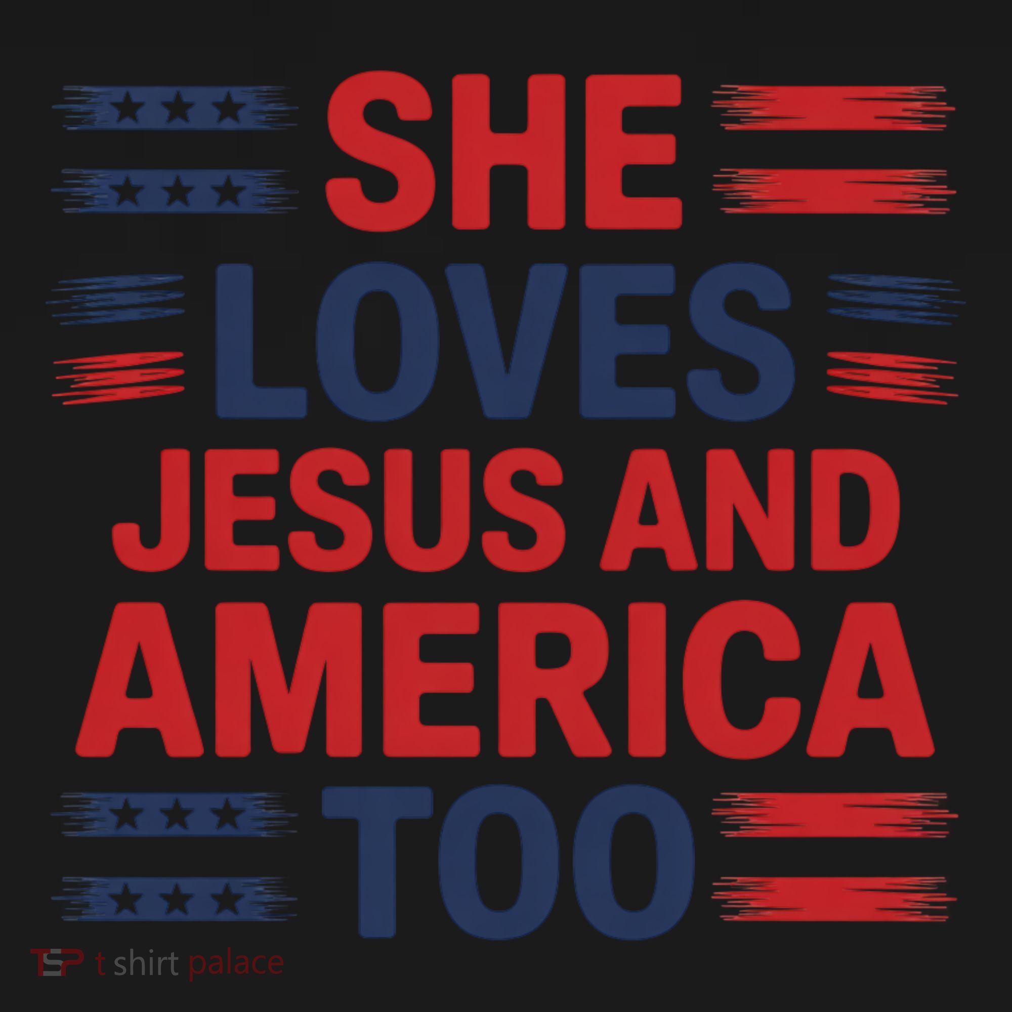 She Loves Jesus And America Too Coaster