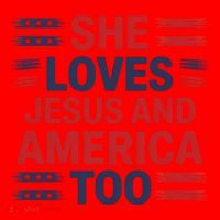 She Loves Jesus And America Too Santa Hat thumb 1