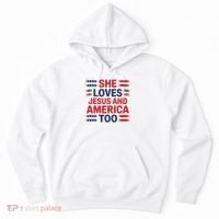 She Loves Jesus And America Too Hoodie thumb 0