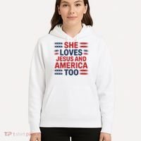 She Loves Jesus And America Too Hoodie thumb 5