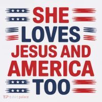 She Loves Jesus And America Too Sweatshirt thumb 3